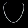 Luxury Round Cut 5 MM Tennis Chain Made In 925 Sterling Silver Studded With Shinny Moissanite Diamonds For The Birthday Gift , Unisex Chain
